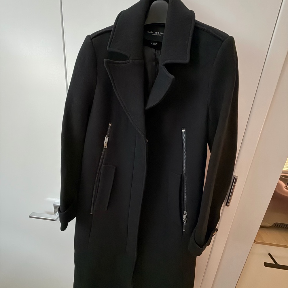 Marc New York Black Trench Coat